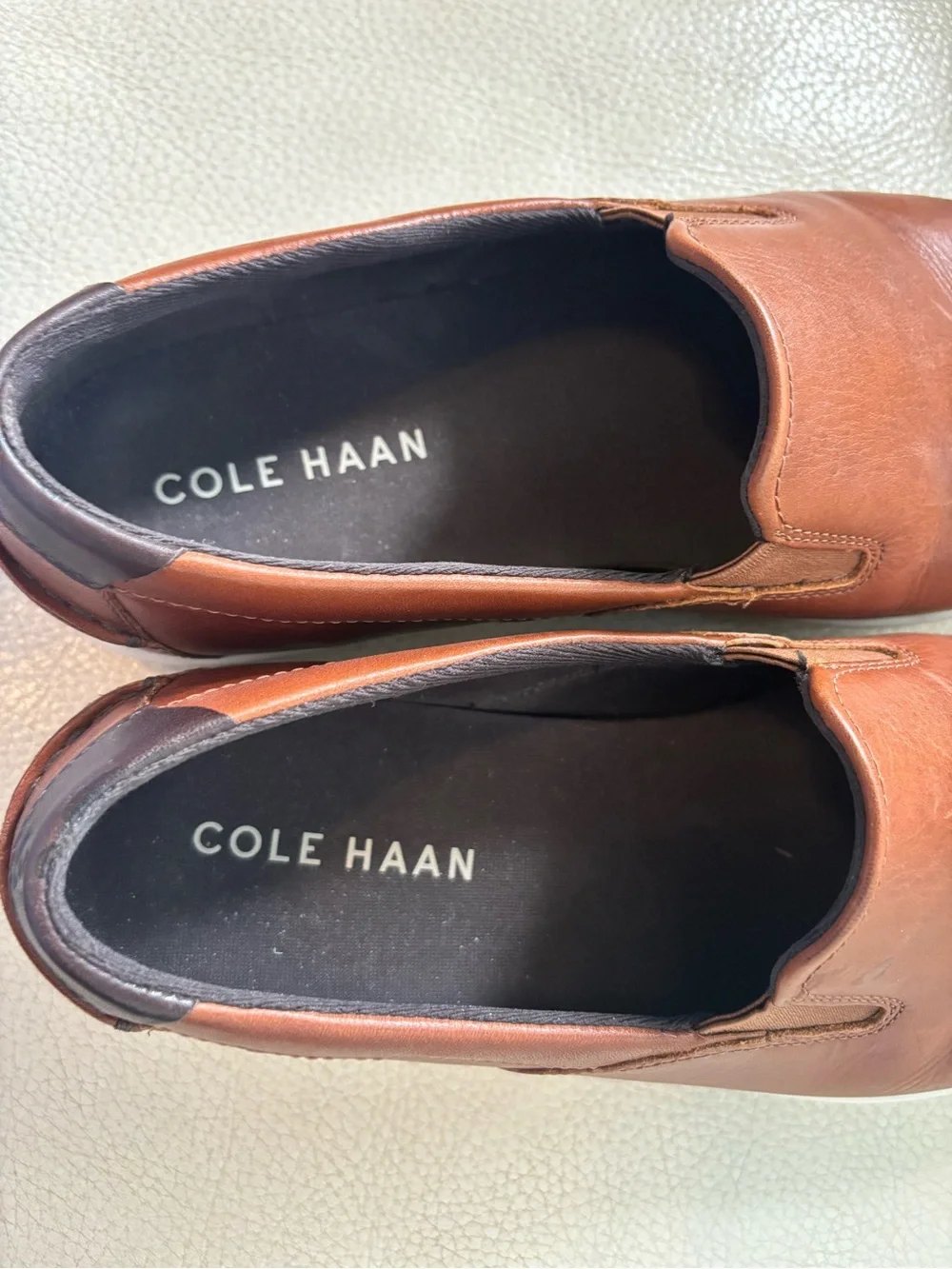 Cole Haan Brown Leather Slip-On Loafers